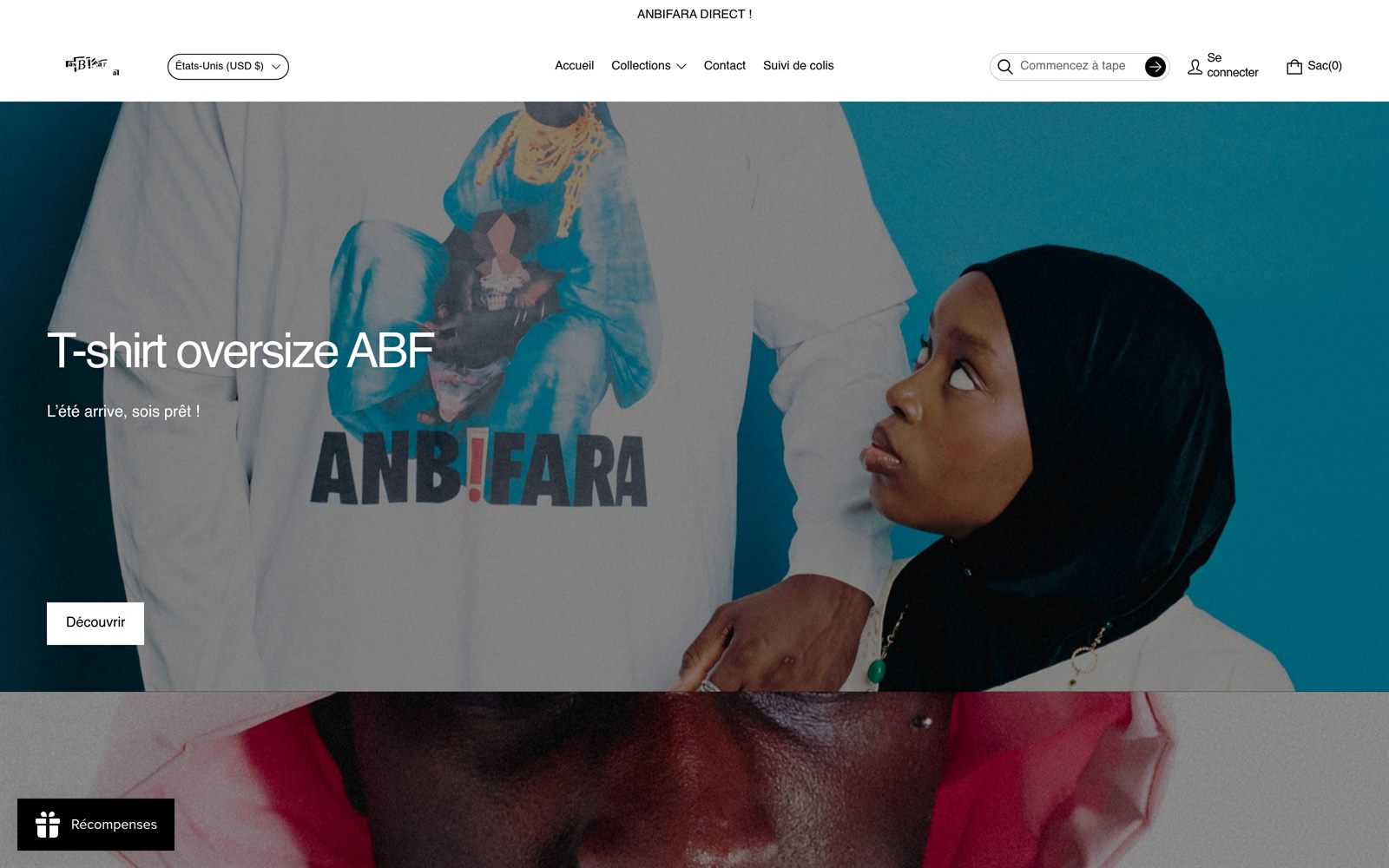 ANBIFARA — boutique e-commerce de mode streetwear, t-shirts oversize et collections capsule