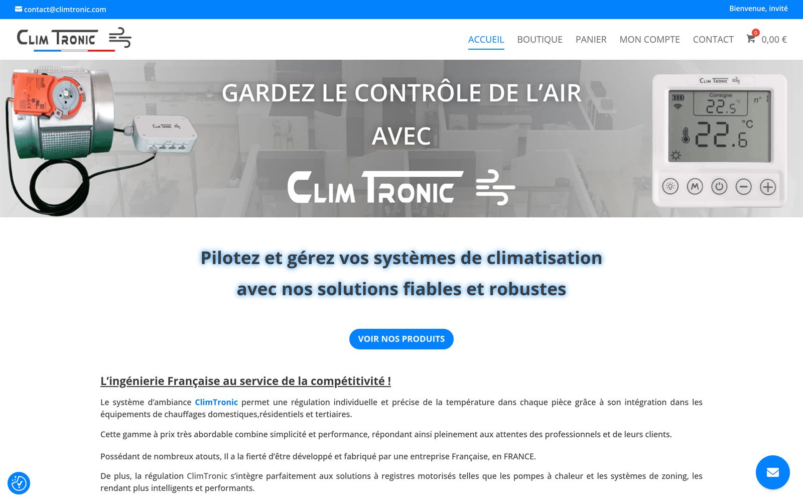 Climtronic — thermostats pour climatisation