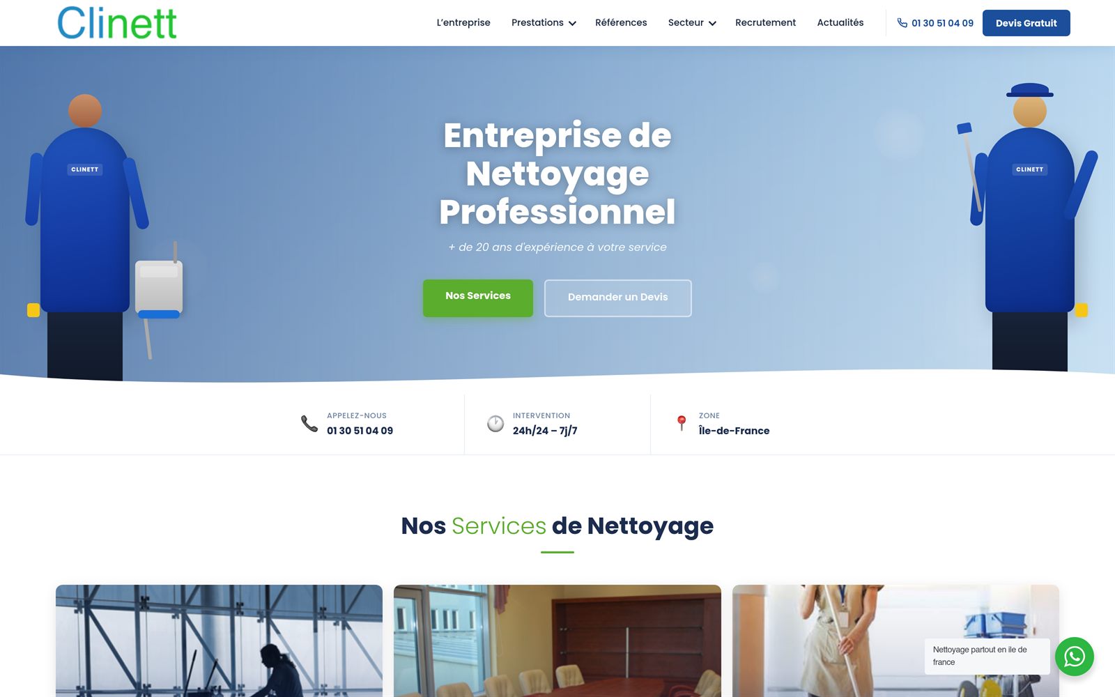 Clinett — entreprise de nettoyage industriel à Paris et Île-de-France