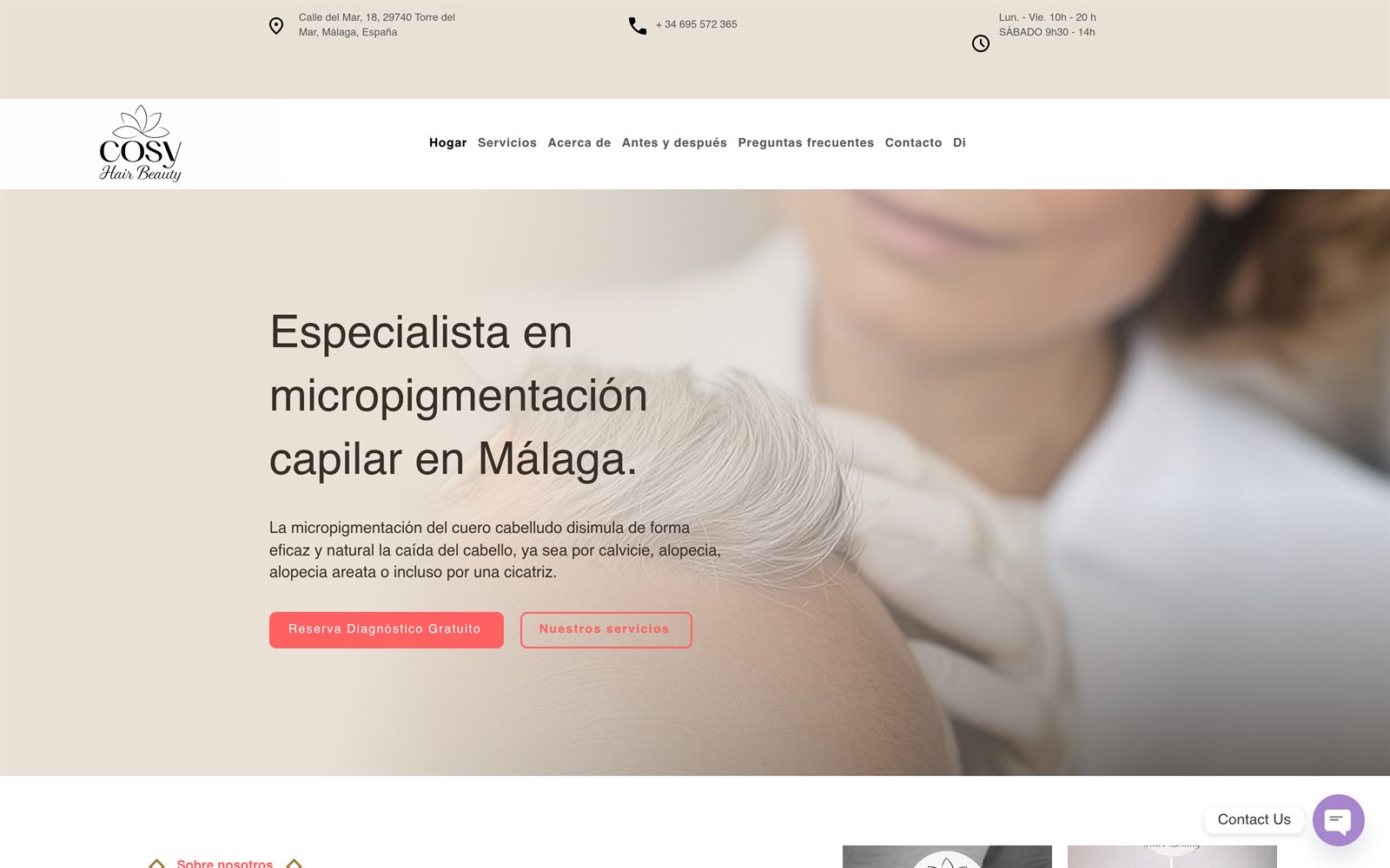 Cosy Hair Beauty — clinique de micropigmentation capillaire à Málaga