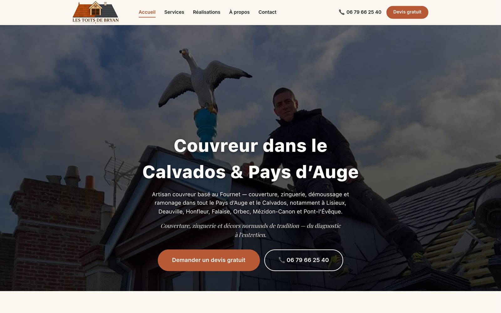 Les Toits de Bryan — artisan couvreur dans le Calvados et le Pays d'Auge