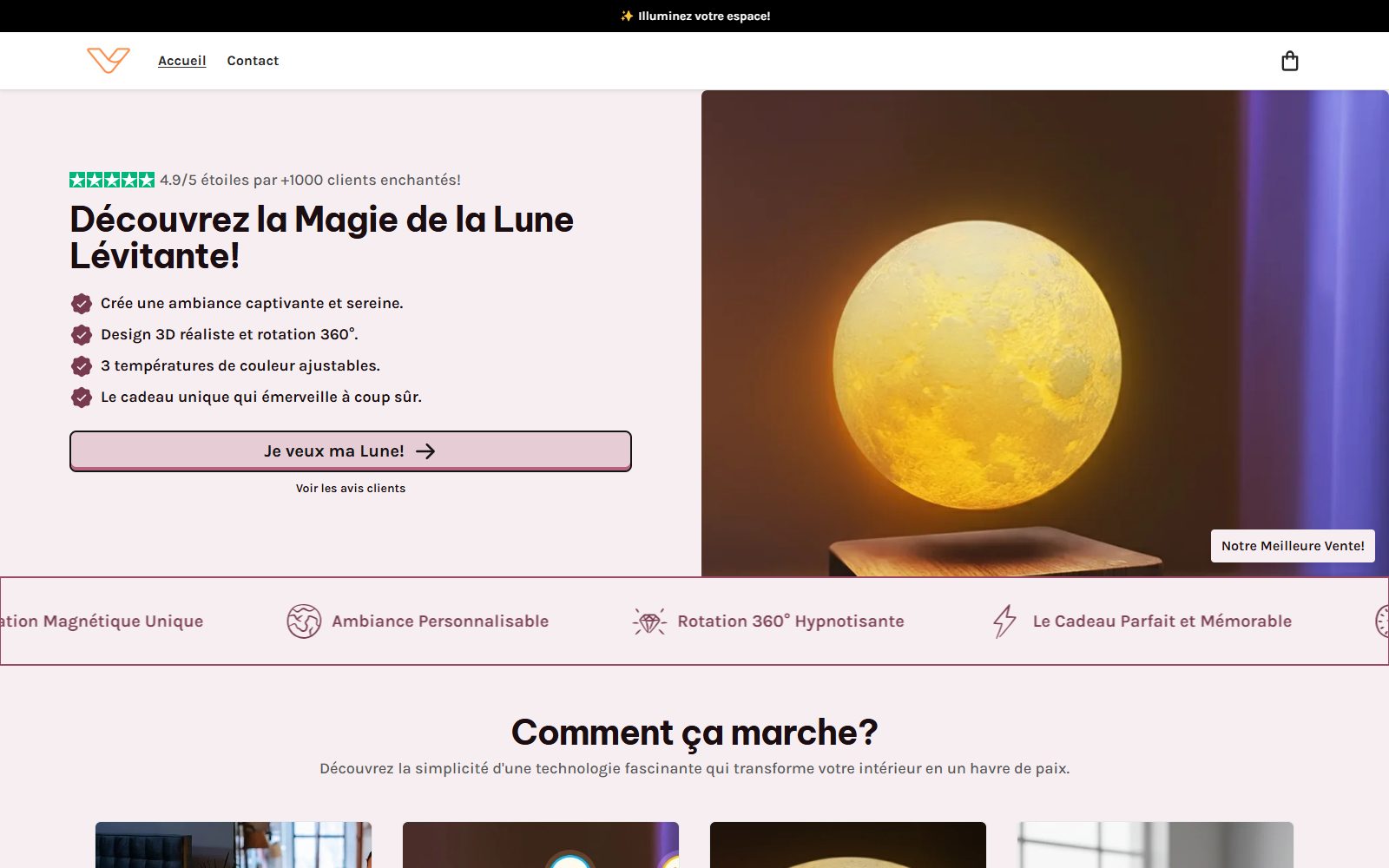 Elyterra — boutique en ligne maison et décoration, landing produit orientée conversion