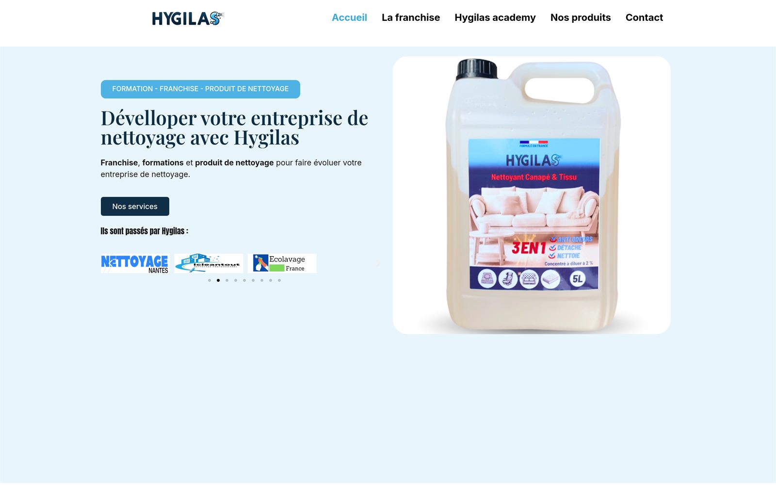 HYGILAS — franchise de nettoyage