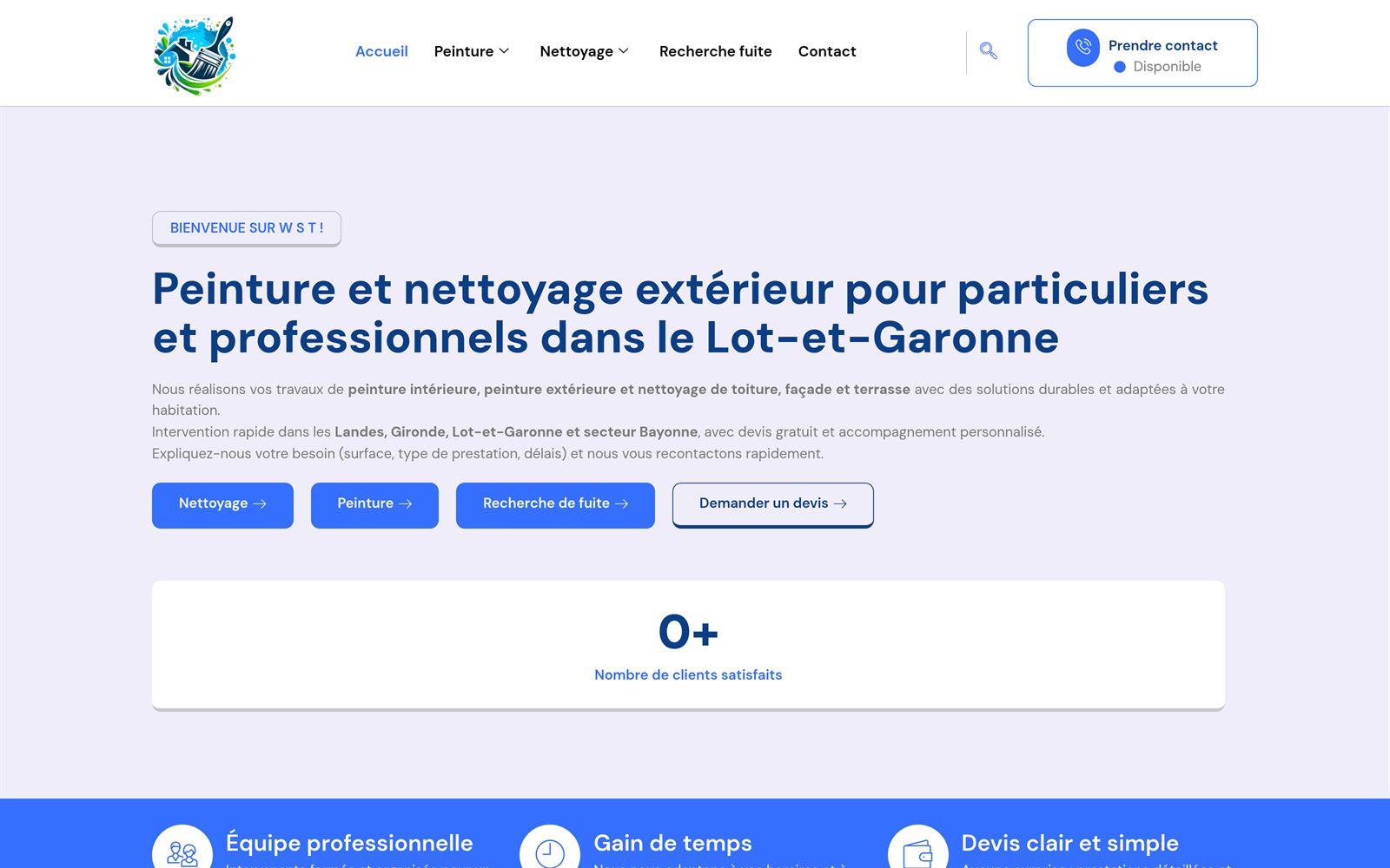 WST Peinture — entreprise peinture et nettoyage Lot-et-Garonne