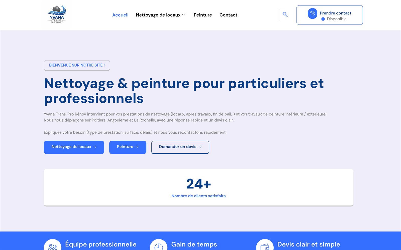 Yvana Trans Pro Renov — entreprise nettoyage et peinture Poitiers